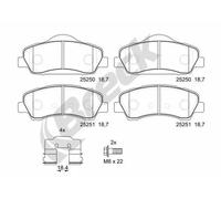 Brake pads 25250 00 701 00 BRECK for CITROËN PEUGEOT
