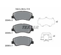 Brake pads 2534801 TEXTAR for KIA HYUNDAI