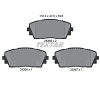 Textar Genuine OE Front Disc Brake Pad Set 2536501 - Fits Kia Picanto, Dodge I 10