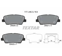 Textar Brake Pads Set 2552003 Rear 583022MA90 583022WA90 583023NA90 58302B1A05