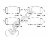Brake pads 25540 00 702 00 BRECK for MAZDA CX-5 CX-3 2 Hatchback