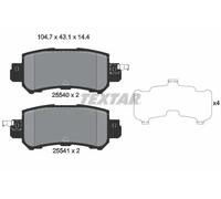 Rear Brake Pad Set With Acoustic Wear Warning For Mazda CX-3 CX-5 TEXTAR 2554001