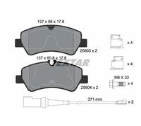 Textar Brake Pads 2560303 Rear – Set of 4, Caliper Screws & Wear Warning Contact for Ford