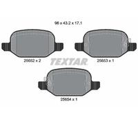 For Fiat Genuine OE Textar Brake Pads Full Set Of 4 Rear 2565201
