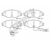 Brake pads 25683 00 701 00 BRECK for SEAT VW AUDI SKODA CUPRA