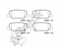 Brake pads 25688 00 702 00 BRECK for MITSUBISHI PEUGEOT CITROËN MAZDA