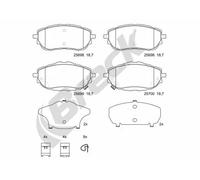 Brake pads 25698 00 701 00 BRECK for TOYOTA COROLLA Saloon AURIS AURIS Estate