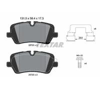 Genuine OE Textar Brake Pads Full Set Of 4 Rear With Accessories 2572001