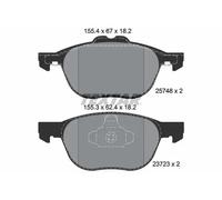 Brake pads 2574801 TEXTAR for FORD TRANSIT CONNECT V408 Box Body/MPV KUGA II