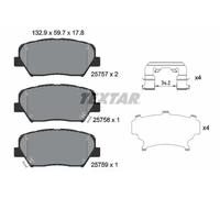 Genuine OE Textar Brake Pads Full Set Of 4 Front With Accessories 2575701