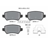 TEXTAR 2578001 Brake pad set