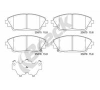 Brake pads 25875 00 701 00 BRECK for MAZDA 3 3 Saloon CX-3