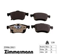 ZIMMERMANN 25906.200.1 Brake pad set