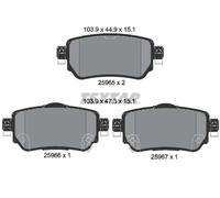 Textar Car Brake Pad Rear Acoustic Wear Warning For Nissan 2596501