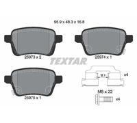 Textar Brake Pad Set 2597301 – Rear Disc (TRW) 95.9 mm for Fiat 500L