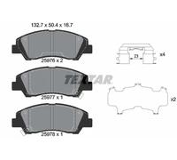 Textar Front Brake Pad Set 2597601 – OE Full Set of 4 with Accessories Fits Hyundai i10 1.2 CNG