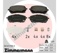 ZIMMERMANN 26149.190.2 Brake pad set