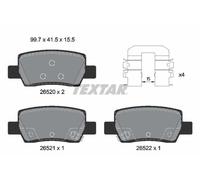 TEXTAR 2652002 Brake pad set