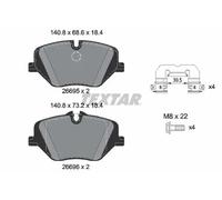 Brake Pads Set Front Textar 2669501 34106897141 34108852291 6897141 8852291