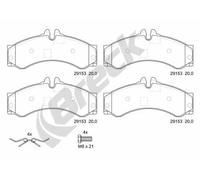 Brake pads 29153 00 703 00 BRECK for MERCEDES-BENZ VW