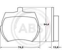 Brake pads 36011 A.B.S. for YUGO ROVER AUSTIN TRIUMPH MG INNOCENTI AUSTIN-HEALEY