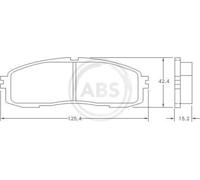 Rear Brake Pad Set A.B.S. 36626 for Toyota Supra/Crown (83-93)