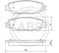 ABS All Brake Systems Brake Pad Set 36922 Disc Brake for Lexus LS 400