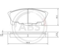 Brake pads 37058 A.B.S. for DAIHATSU MOVE