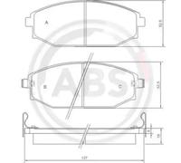 ABS All Brake Systems Front Brake Pad Set 37173 for Hyundai Galloper