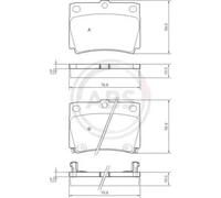 Brake pads 37284 A.B.S. for MITSUBISHI CHALLENGER / SHOGUN SPORT I