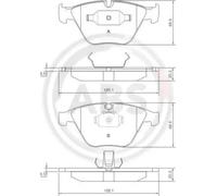 Brake pads 37346 A.B.S. for BMW 1 Coupe 7 5 5 Touring 6 6 Convertible 3 Coupe 3