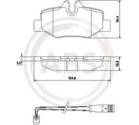 BRAKE PAD SET DISC BRAKE FOR MERCEDES-BENZ VITO/MIXTO/Van/Bus VALENTE VIANO 2.1L