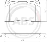 Brake pads 37479 A.B.S. for VOLVO V70 Mk II S60 I