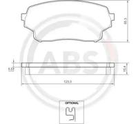Brake pads 37503 A.B.S. for SUZUKI GRAND VITARA I