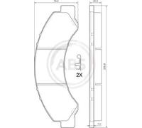 Brake pads 37713 A.B.S. for TOYOTA ISUZU