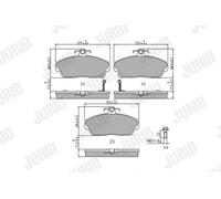 BRAKE PAD SET DISC BRAKE 571438J FOR MG EXPRESS/Hatchback/Van ROVER 200 25 1.4L