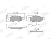 JURID 571522J Brake pad set