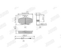 JURID 571526J Brake pad set