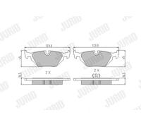 JURID 571527J Brake pad set