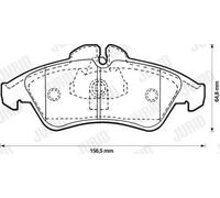 Brake pads 571844J JURID for MERCEDES-BENZ VW