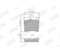 JURID 571925J Brake pad set