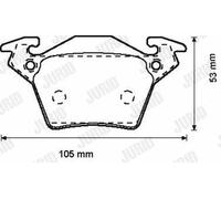 BRAKE PAD SET DISC BRAKE 571947J FOR MERCEDES-BENZ V-CLASS VITO/Van/Bus 2.1L
