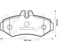 Jurid Brake Pad Set 571950J Disc Brake for Mercedes-Benz, VW, Puch