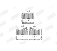 JURID 571952J Brake pad set