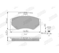 Brake pads 571969J JURID for VW SEAT