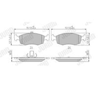 Brake pads 571974J JURID for FIAT PALIO PALIO Weekend STRADA Pickup DOBLO MPV
