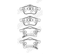 Brake pads 571975J JURID for OPEL ASTRA H Estate ASTRA G Hatchback ASTRA H Van