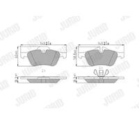 JURID 571992J Brake pad set