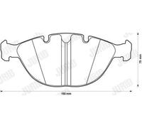 JURID 571993J Brake pad set