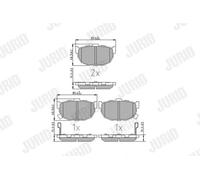 Jurid Brake Pad Set 572127J – Disc Brake for Hyundai / Kia / Nissan
